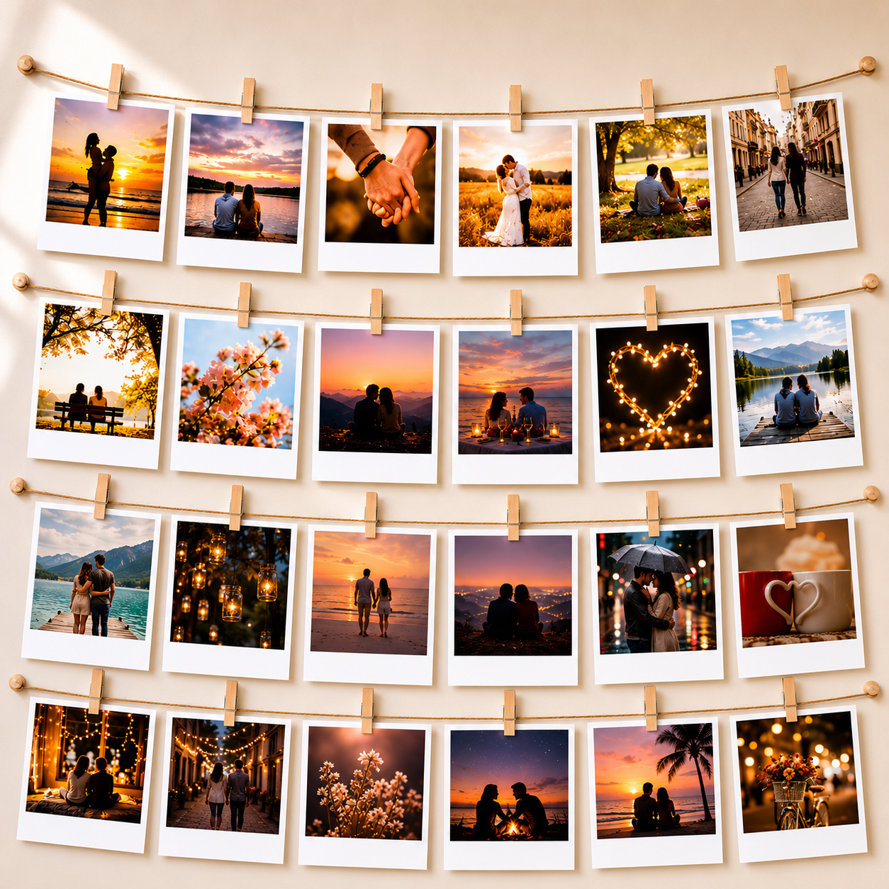 24 Photos Polaroid Display